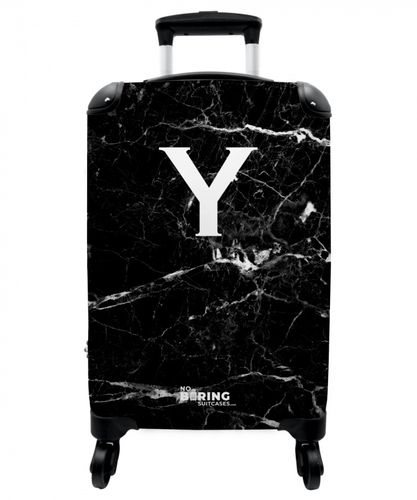 Letter Y - Marble - Black - Marble look