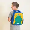 Nijlpaard - Vogels - Geel Kinderrugzak - Blauw middel -sfeer2