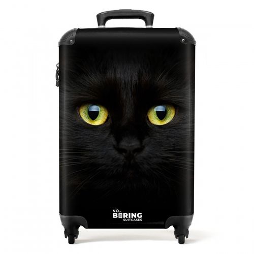 Zwarte kat met felle ogen NBS - Handbagage koffer - Unisex middel -productfoto_recht