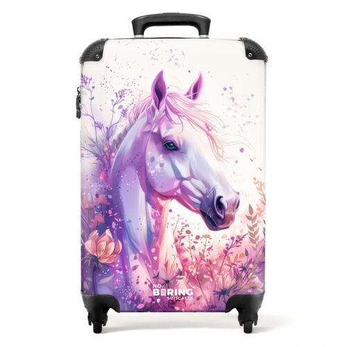 Parelachtige Pony Koffer - NBS - Handbagage middel -productfoto_recht Parelachtige Pony Koffer - NBS - Handbagage middel -productfoto_recht