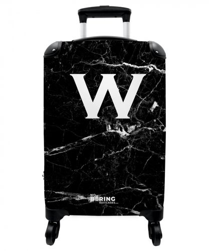 Marble print - Black - Letter W
