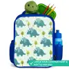 Triceratopsen tussen boompjes Kinderrugzak - Blauw middel -inhoud_UK