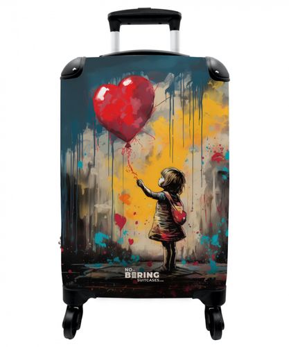 Girl with balloon in graffiti style