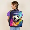 Neon - Voetbal - Kleurrijk Rugzak - Zwart middel -sfeer5