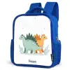 Stegosaurusduo onder sterrenregen Kinderrugzak - Blauw middel -schuin