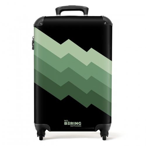 Black background with cascading green zigzag stripes