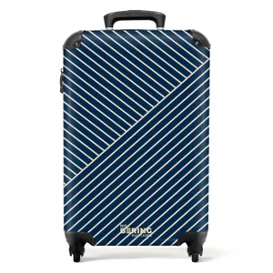 Suitcase - Modern line art blue