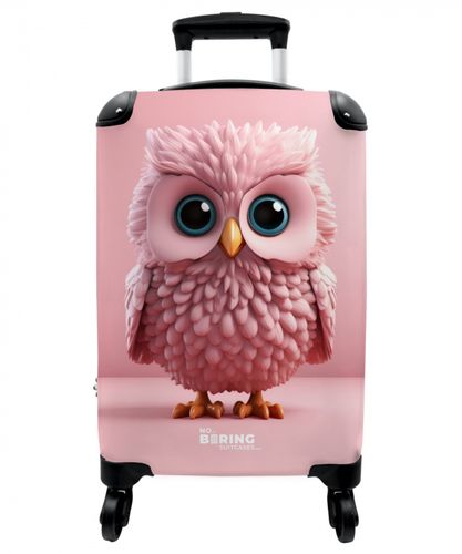Roze ritselaar Koffer - NBS - Handbagage middel -3d Roze ritselaar Koffer - NBS - Handbagage middel -3d