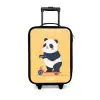 Panda - Step - Geel Kinderkoffer - Zwart klein -3d