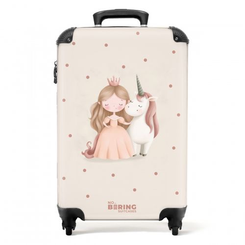 Princess and a unicorn in pastel colors