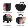 Roze regenboogkatje NBS - Handbagage koffer - Kinderen Unisex middel zzzzzzzbolletjes_ENG