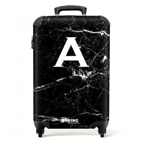 Marble - Black - Letter A - Marble look