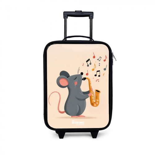 Gray mouse with a saxophone