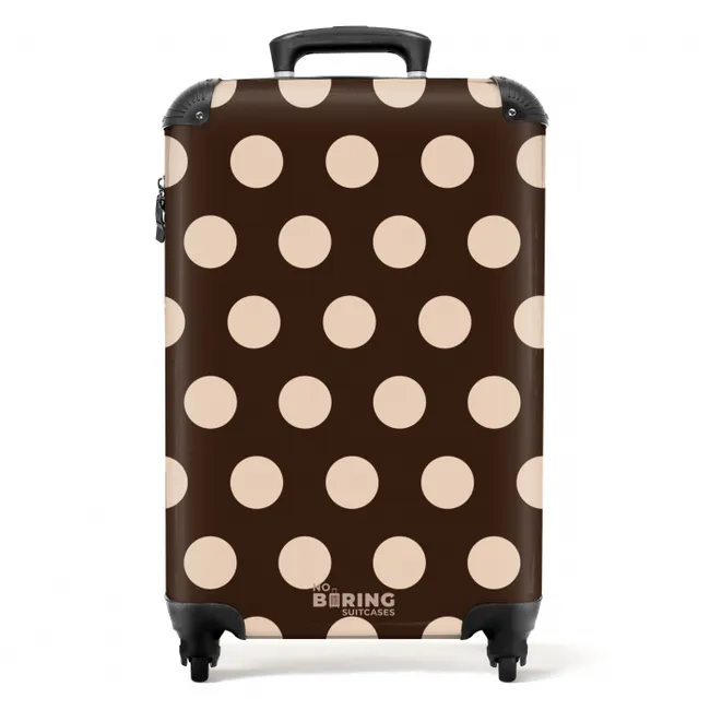 Suitcase - Dots pattern in different shades of brown