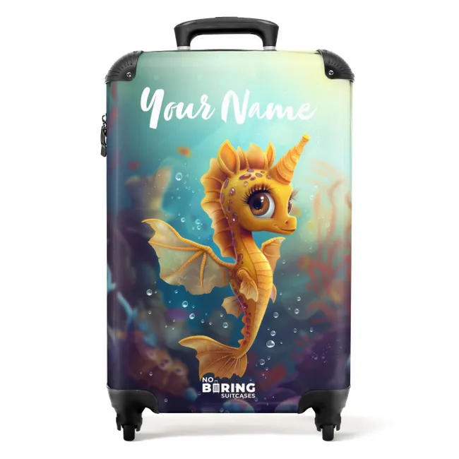 Suitcase with name – Zara seahorse