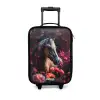 Goudbruin paard tussen de bloemen Kinderkoffer - Zwart klein -3d