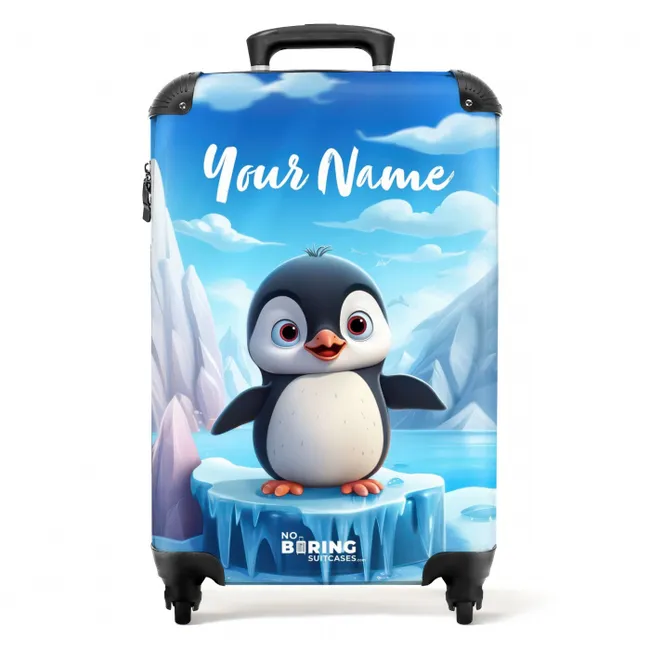 Suitcase with name – Pieter penguin