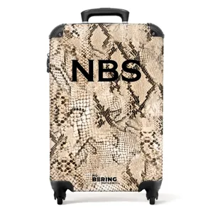 Suitcase - Beige snake pattern