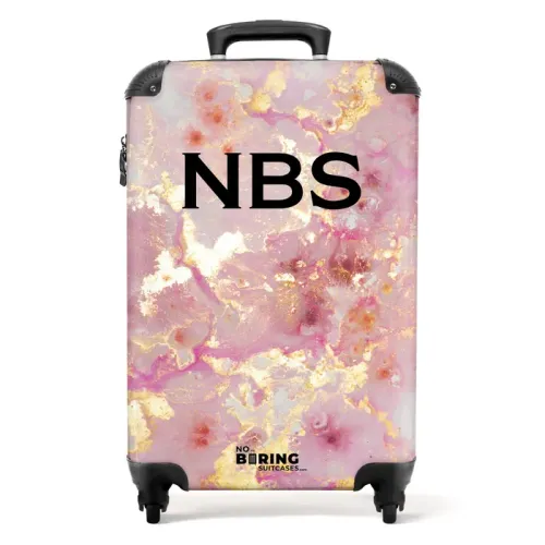 Pink marble with golden lines