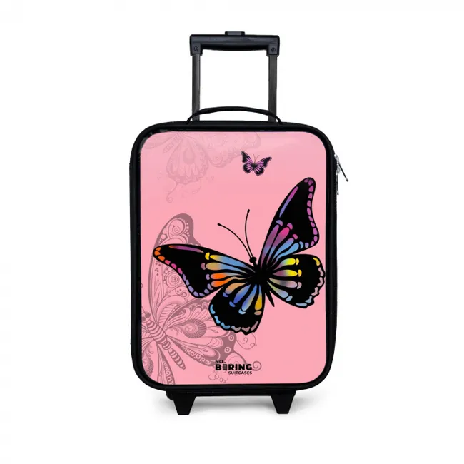 Children's suitcase - Bubblegum butterfly