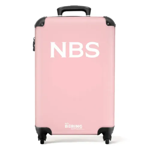 Light pink with white letters