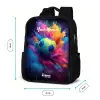 Neon - Bal - Kleurrijk Rugzak - Zwart middel -productfoto_formaten