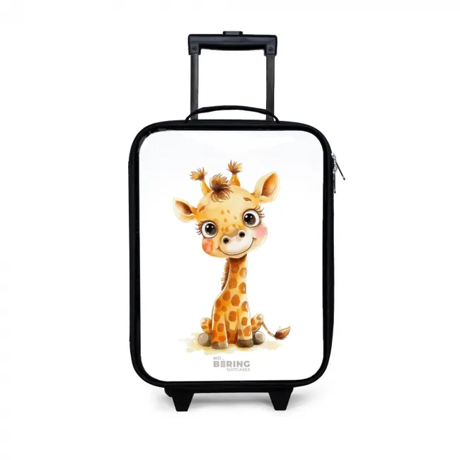 Baby giraffe Kinderkoffer - Zwart klein -3d