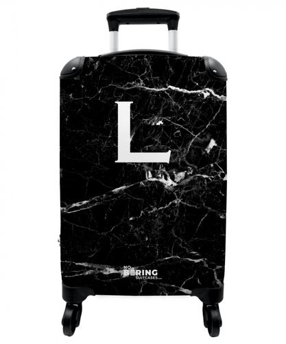 Letter L - Marble - Black