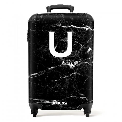 Marble - Letter U - Black - Marble print