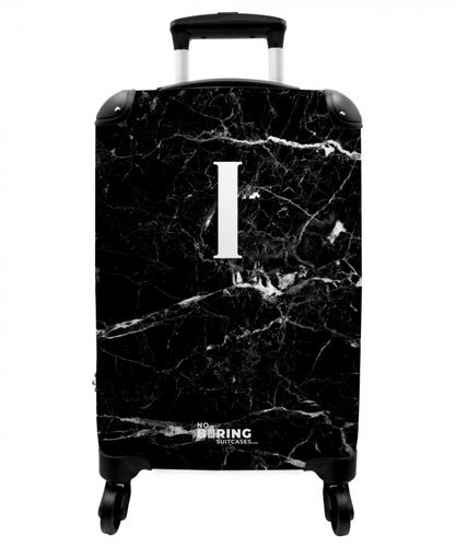 Marble - Letter I - Marble look - Black
