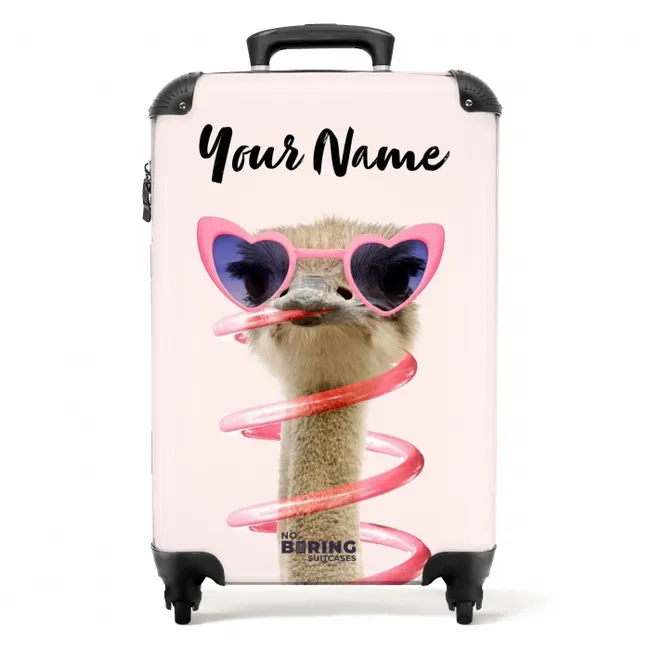 Sierk Struisvogel Roze NBS - Handbagage koffer - Kinderen Unisex middel -productfoto_recht