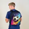 Neon - Voetbal - Kleurrijk Rugzak - Zwart middel -sfeer8