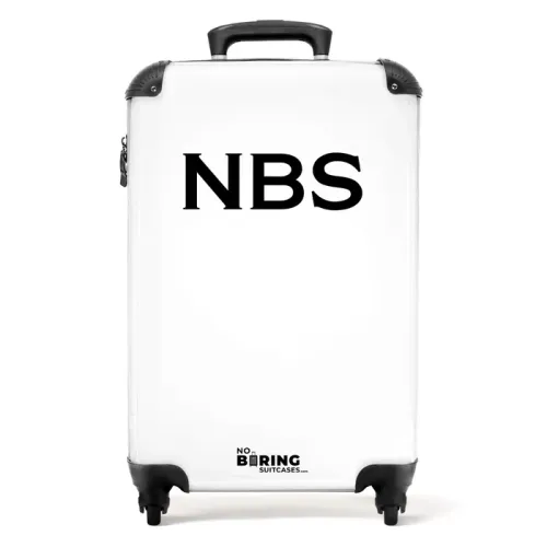 White with black letters