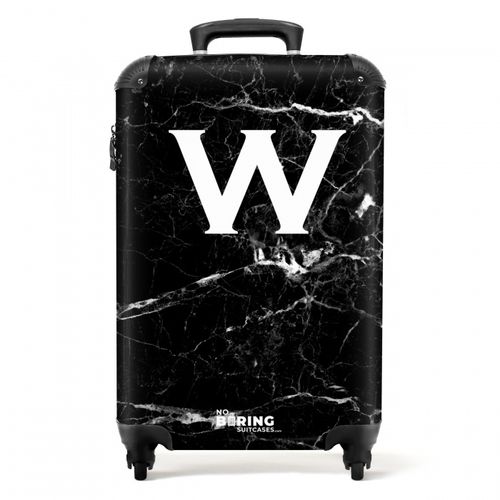 Marble print - Black - Letter W