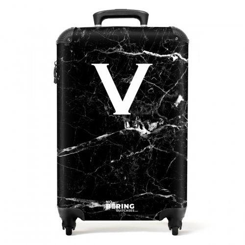Marble print - Black - Letter V