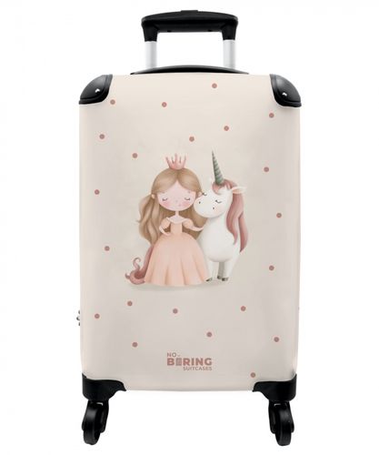 Princess and a unicorn in pastel colors