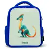 Elegante dino met kam Kinderrugzak - Blauw middel -3d