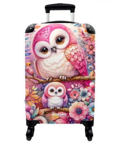 Roze robijn Koffer - NBS - Handbagage middel -3d Roze robijn Koffer - NBS - Handbagage middel -3d