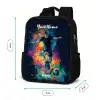 Neon - Voetballer - Kleurrijk Rugzak - Zwart middel -productfoto_formaten