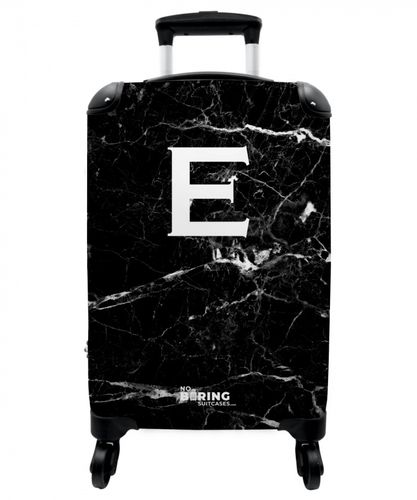 Marble look - Letter E - Black