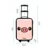 Kawai - Varken - Roze Kinderkoffer - Zwart klein -productfoto_formaten