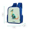 Elegante dino met kam Kinderrugzak - Blauw middel -productfoto_formaten