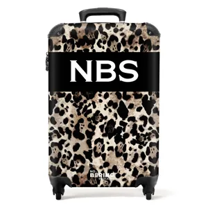 Suitcase - Leopard pattern with black