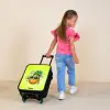 Blije ananas met groene achtergrond Kinderkoffer - Zwart klein -sfeer1