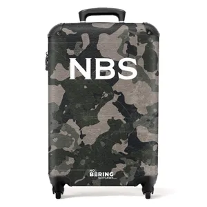 Suitcase - Green camouflage pattern with sand colour
