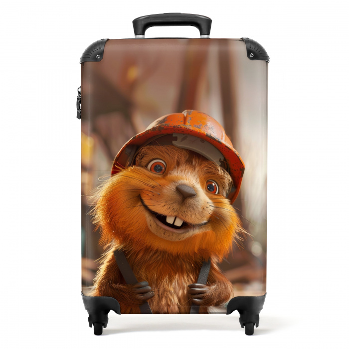 Bertus Bouwbever NBS - Handbagage koffer - Kinderen Unisex middel -productfoto_recht