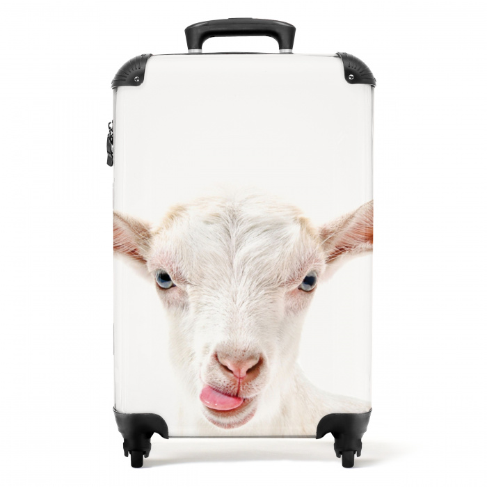 Geit die z'n Tong Uitsteekt NBS - Handbagage koffer - Kinderen Unisex middel -productfoto_recht