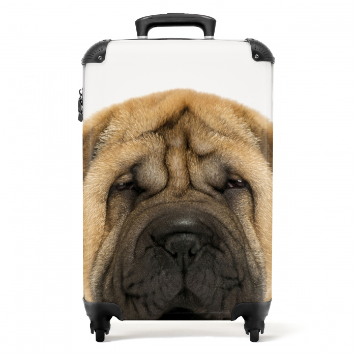 Hondje met Boos Hoofd NBS - Handbagage koffer - Kinderen Unisex middel -productfoto_recht