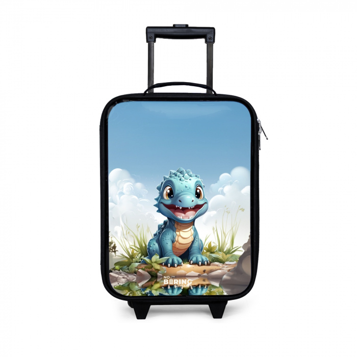 Darius Dino Kinderkoffer - Zwart klein -3d