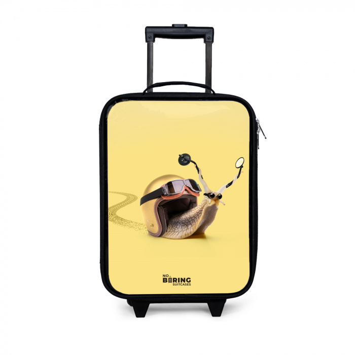 Escar-Go - Geel Kinderkoffer - Zwart klein -3d